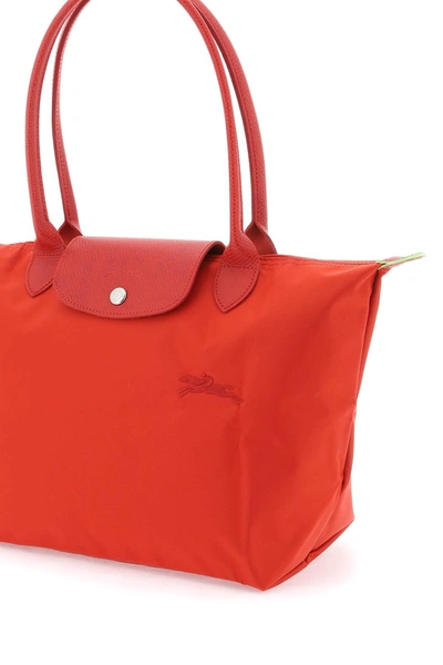 Shop Longchamp Le Pliage Green M Shoulder Bag