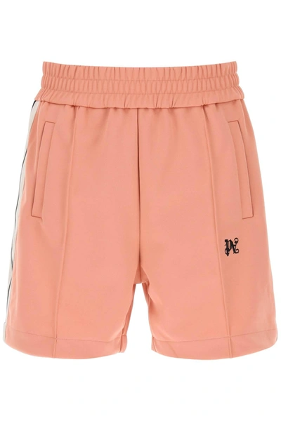 Shop Palm Angels Sweatshorts With Side Bands