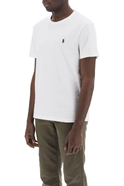 Shop Polo Ralph Lauren Custom Fit T Shirt With Logo Embroidery