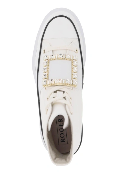 Shop Roger Vivier Viv' Go Thick Canvas High Top Sneakers With Buckle