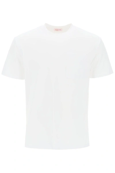 Shop Valentino Garavani "cotton T Shirt With V Detail"