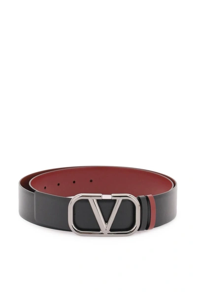 Shop Valentino Garavani V Logo Signature Reversible Belt 40 Mm