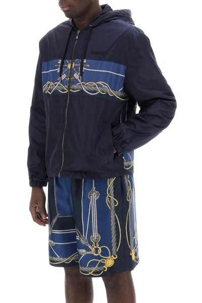 Shop Versace Nautical Hooded Jacket