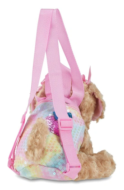 Shop Poochie And Co Kids' Sitting Tan Tutu Lab Backpack In Pink