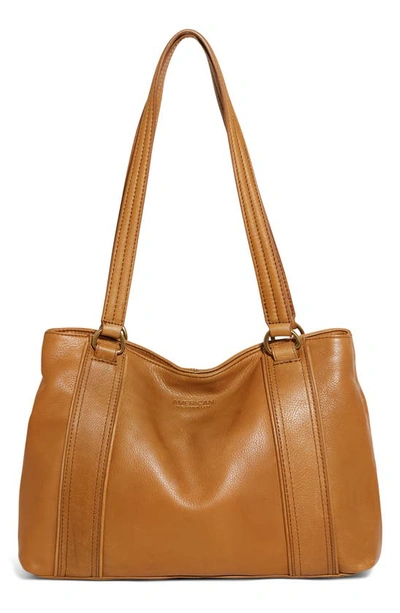 Shop American Leather Co. Val Perfect Satchel Bag In Cafe Latte Smooth
