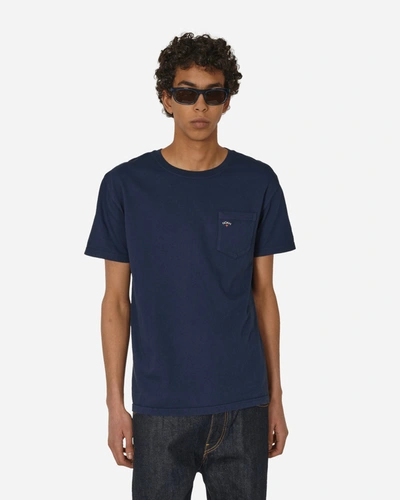 Shop Noah Core Logo Pocket T-shirt Navy In Blue