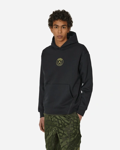 Shop Nike Paris Saint-germain Fleece Hooded Sweatshirt Black In Multicolor
