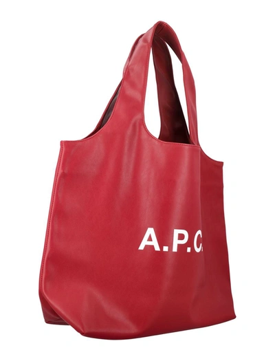 Shop Apc A.p.c. Ninon Tote Bag In Burgundy