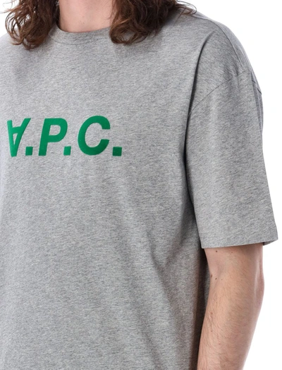Shop Apc A.p.c. River T-shirt In Grey Mel Green