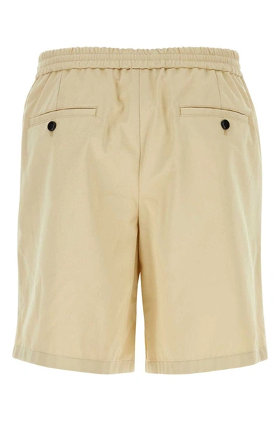 Shop Ami Alexandre Mattiussi Ami Paris Cotton Shorts In Beige O Tan