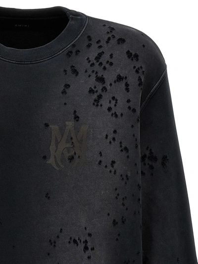 Shop Amiri 'ma Logo Shotgun' Sweatshirt In Faded Black