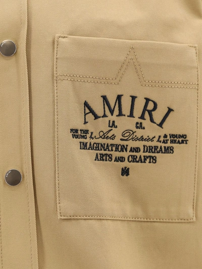 Shop Amiri Shirts In Beige O Tan