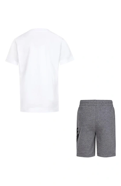 Nike Kids' Crew Tee & Knit Shorts Set In Carbon Heather