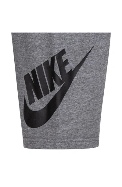 Nike Kids' Crew Tee & Knit Shorts Set In Carbon Heather