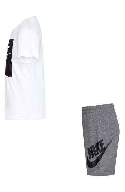 Nike Kids' Crew Tee & Knit Shorts Set In Carbon Heather