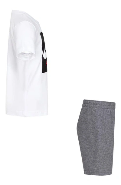 Nike Kids' Crew Tee & Knit Shorts Set In Carbon Heather