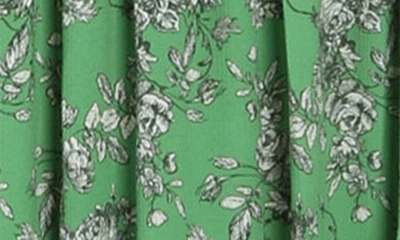 Shop Max Studio Ruffle Collar Print Tiered Maxi Dress In Green Rosy Toile