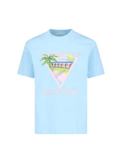 Shop Casablanca T-shirts And Polos In Blue