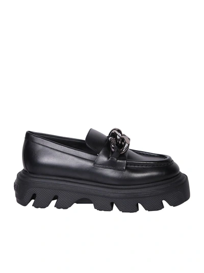 Shop Casadei Flat Shoes In Black