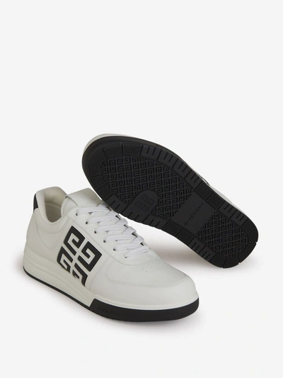 Shop Givenchy Leather G4 Sneakers In Blanc