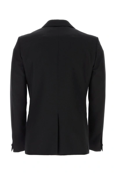Shop Givenchy 'peack Lapel' Blazer In Black