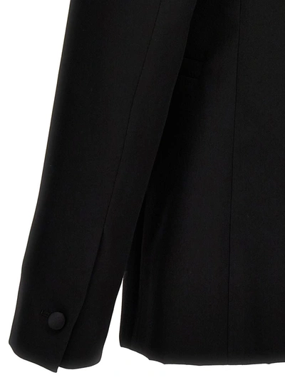Shop Givenchy 'peack Lapel' Blazer In Black