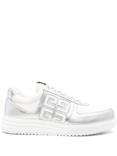 Shop Givenchy '4g' Sneakers In Silver
