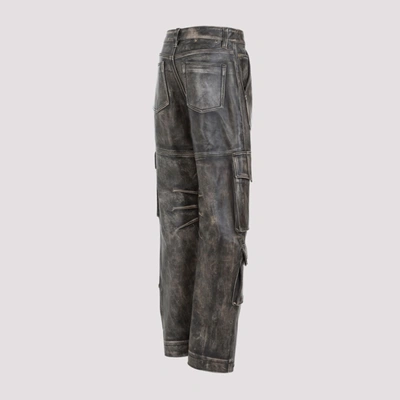 Shop Golden Goose Cargo Pocket Nappa Leather Pants In Brown