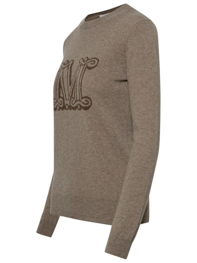 Shop Max Mara Brown Cashmere 'pamir' Sweater In Beige