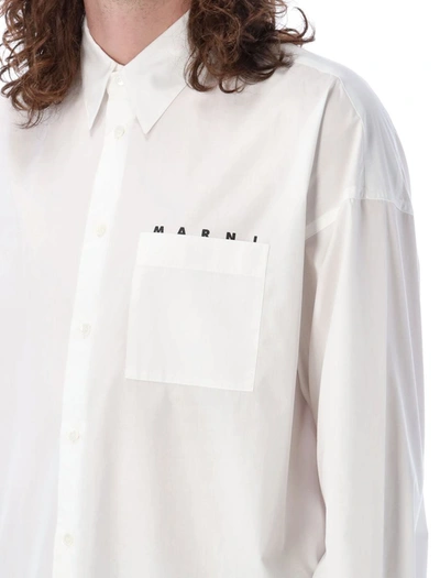 Shop Marni Hidden Logo Shirt In White