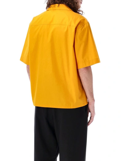 Shop Marni Logo Bowling Shirt In Light Orange