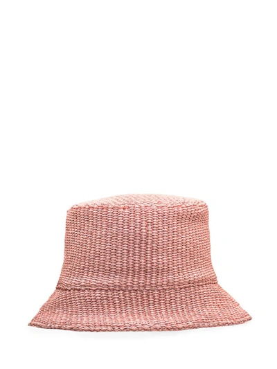 Shop Marni Raffia Hat In Pink