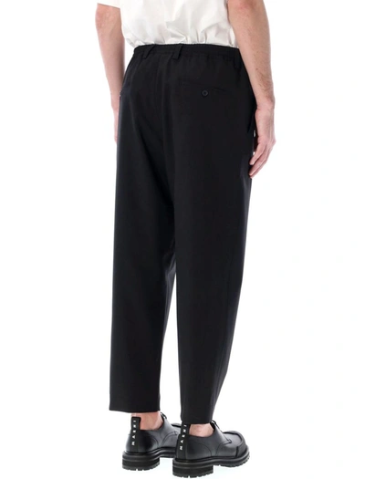 Shop Marni Tropical Wool Pants In Black