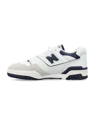 Shop New Balance 550 Sneakers In White Navy