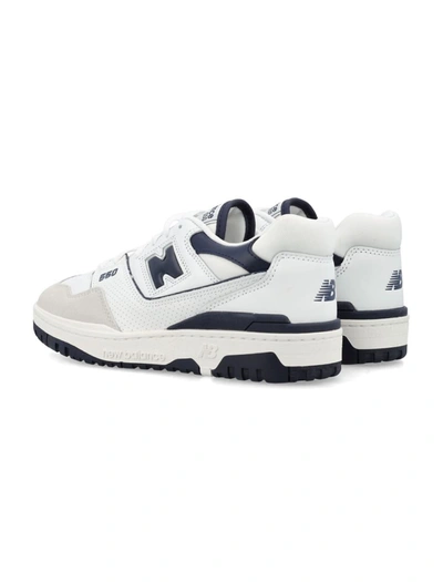 Shop New Balance 550 Sneakers In White Navy
