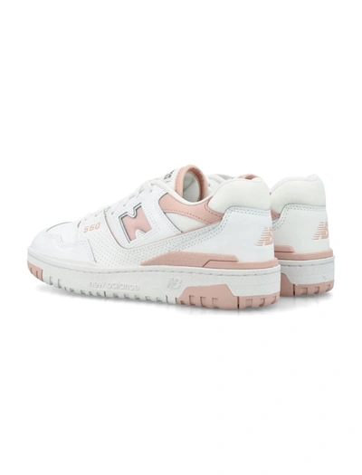 Shop New Balance 550 Woman's Sneakers In White Pink
