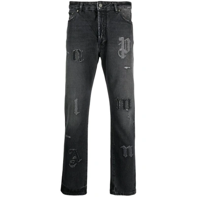 Shop Palm Angels Jeans In Black Vlack