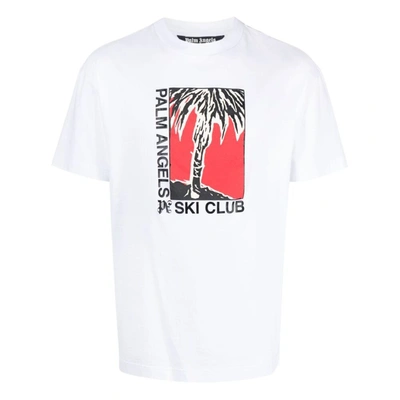 Shop Palm Angels T-shirts In White