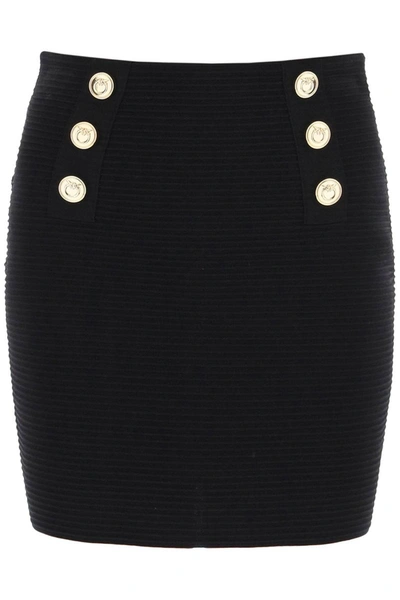 Shop Pinko Cipresso Mini Skirt With Love Birds Buttons In Black