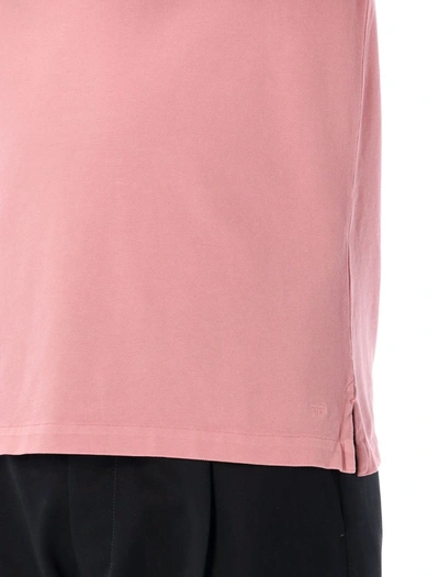 Shop Tom Ford Piquet Polo Shirt In Pink