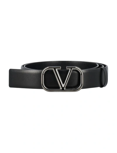 Shop Valentino Garavani Vlogo Signature Belt In Nero