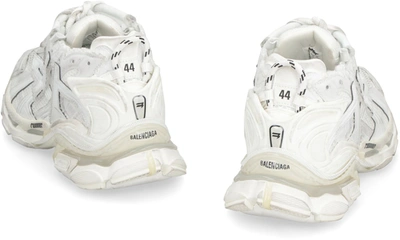 Shop Balenciaga Runner Nylon Low-top Sneakers In White