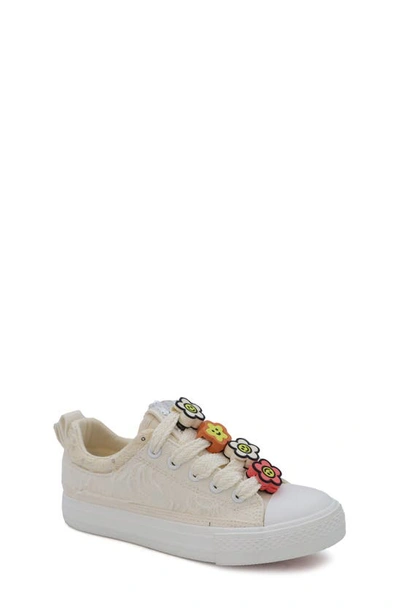 Shop Yoki Kids' Distressed Denim Sneaker In White