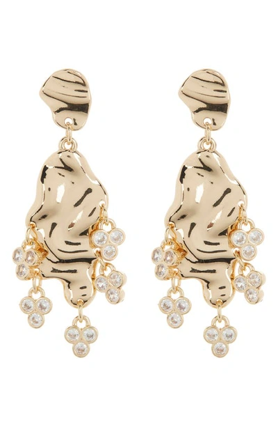 Shop Frasier Sterling Florence Frenzy Cz Drop Earrings In Gold