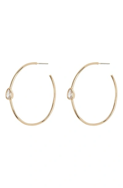 Shop Frasier Sterling Soho Bezel Cz Hoop Earrings In Gold