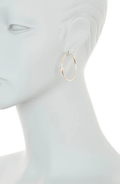 Shop Frasier Sterling Soho Bezel Cz Hoop Earrings In Gold