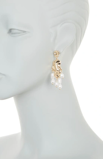Shop Frasier Sterling Sorrento Nights Pearl Drop Earrings In Gold