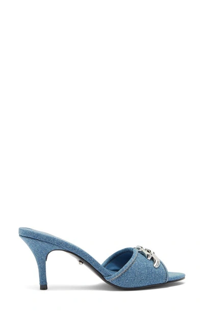 Shop Rebecca Minkoff Curb Chain Sandal In Denim Blue