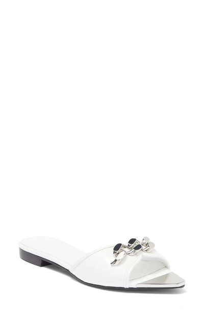 Shop Rebecca Minkoff Curb Chain Slide Sandal In White