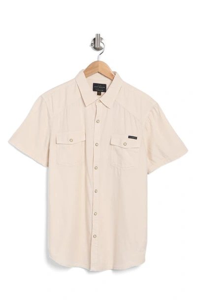 Shop Lucky Brand Western Workwear Short Sleeve Shirt In Turtledove